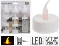 Led Theelicht 10 stuks met afstandsbediening - thumbnail