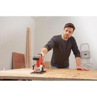 BLACK+DECKER BES510 400W 85mm Mini Cirkelzaag | 1x HEX key | 1x HSS Metaal zaagblad | 1x Hout zaagblad | Langsgeleider - BES510-QS - thumbnail