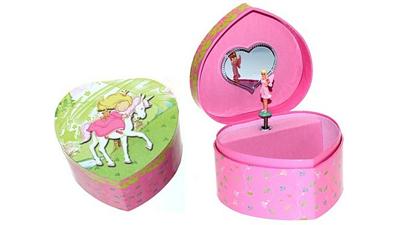 Simply For Kids houten juwelendoosje met muziek prinses op paard