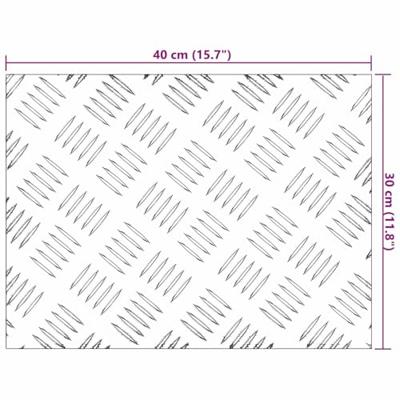 VidaXL Trap tread rechthoekig 2 pcs zilver 40 x 30 cm aluminium VidaXL Trap tread rechthoekig 2 pcs zilver 40 x 30 cm aluminium
