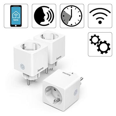 Hama wifi-stopcontact klein vierkant 3.680 w 16a pak van 3 - thumbnail