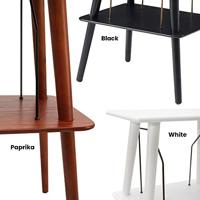 Crosley Manchester White tafeltje voor platenspeler en platen 50 albums - thumbnail