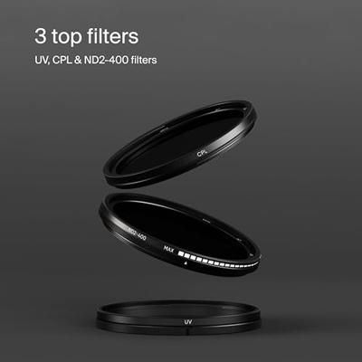 Urth 39mm UV, Circular Polarizing (CPL), ND2 400 Lens Filter Kit