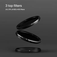 Urth 37mm UV, Circular Polarizing (CPL), ND2 400 Lens Filter Kit - thumbnail