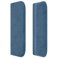 Hoofdbord met randen 83x16x78/88 cm fluweel donkerblauw - thumbnail