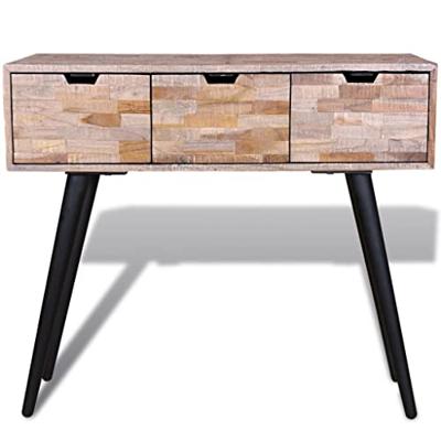 Wandtafel met 3 lades gerecycled teakhout