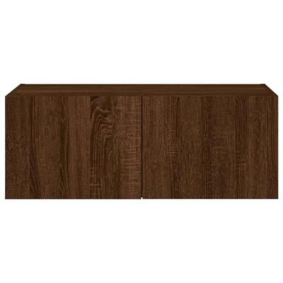 Tv-wandmeubel met LED-verlichting 80x35x31 cm bruineikenkleurig Tv-wandmeubel met LED-verlichting 80x35x31 cm bruineikenkleurig