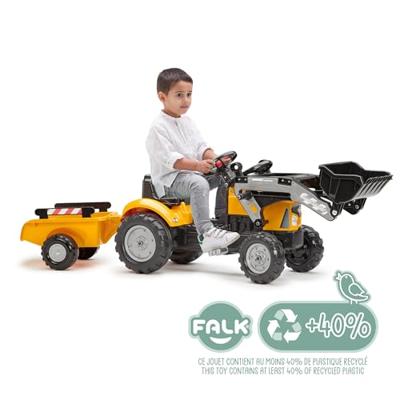 SuperBuilder Pedaalaangedreven Graaflaadmachine - FALK - Stuurwiel, Aanhangwagen - Gemaakt in Frankrijk, 40% Gerecycled Plastic - Vanaf 2 jaar SuperBuilder Pedaalaangedreven Graaflaadmachine - FALK - Stuurwiel, Aanhangwagen - Gemaakt in Frankrijk, 40% Gerecycled Plastic - Vanaf 2 jaar