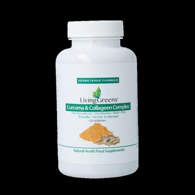 Livinggreens Curcuma & collageen complex 120 Tabletten