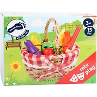 Small Foot houten picknickmand met snij fruit, 15dlg. - thumbnail