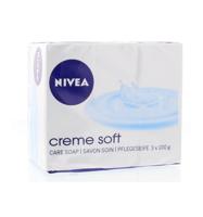 NIVEA Crème Soft Stuk zeep 100 g 3 stuk(s) - thumbnail