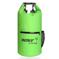 Outdoor waterdichte droge dubbele schouderband tas droge zak PVC vat tas capaciteit: 10L (groen) - thumbnail