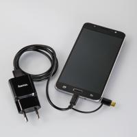 Hama 2in1-micro-usb-kabel met usb-type-c-adapter 1 m zwart - thumbnail