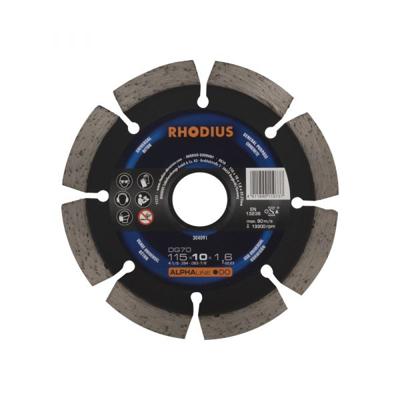Rhodius 304091 DG70 Diamanten doorslijpschijf Diameter 115 mm Boordiameter 22.23 mm Beton 1 stuk(s) Rhodius 304091 DG70 Diamanten doorslijpschijf Diameter 115 mm Boordiameter 22.23 mm Beton 1 stuk(s)