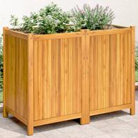 VidaXL Plantenbak met voering 100x50x75 cm massief acaciahout - thumbnail