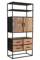 Sohome Opbergkast Georgia Riverwood en staal - Bruin - thumbnail