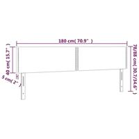 Hoofdborden 2 st 90x5x78/88 cm fluweel roze - thumbnail