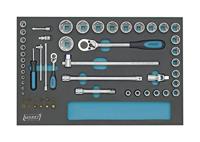 HAZET Dopsleutelset | 1/2 inch (12,5 mm) vierkant hol, 1/4 inch (6,3 mm) vierkant hol | Binnen-zeskant-profiel, Sleufprofiel, Kruiskop profiel PH | - thumbnail