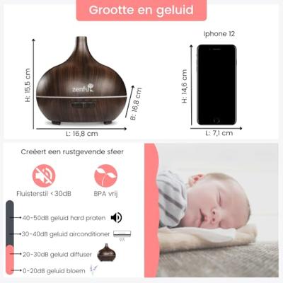 Dewdrop aroma diffuser zwart 400ml