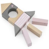 Label Label Houten blokken 50 stuks roze - thumbnail