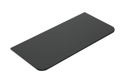 Topblad Wiesbaden Novira 80x48 cm Afgeronde Hoeken Mat Zwart