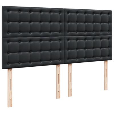 Boxspring met matras kunstleer zwart 180x200 cm - thumbnail