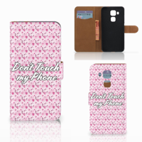 Huawei Nova Plus Portemonnee Hoesje Flowers Pink DTMP - thumbnail