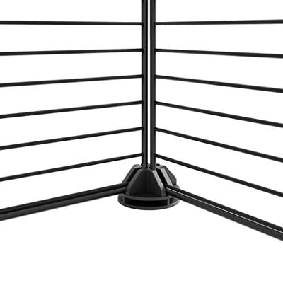 VidaXL Huisdierkooi met 8 panelen, zwart, 35x35 cm, staal - thumbnail