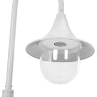 Paalverlichting tuin E27 120 cm aluminium wit - thumbnail