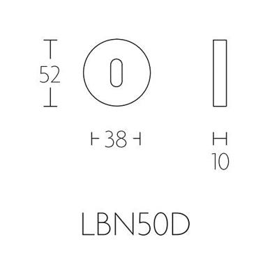 Formani LBN50D BASICS sleutelplaatje mat roestvast staal