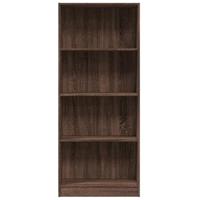 Boekenkast 60x24x143 cm bewerkt hout bruin eikenkleur - thumbnail