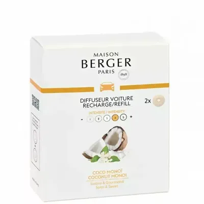 Maison Berger Navulling - voor autoparfum - Coconut Monoi - 2 Stuks