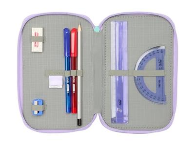 Driedubbele Pennenzak Frozen Spirit Lila 12,5 x 19,5 x 5,5 cm 37 Onderdelen