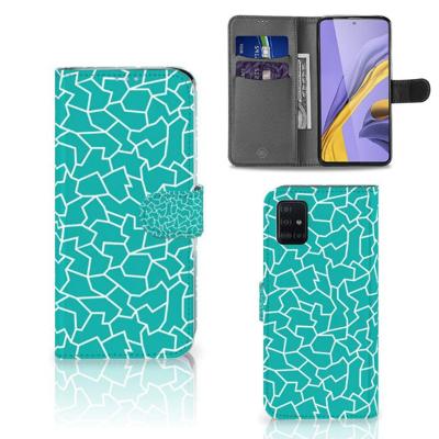 Samsung Galaxy A51 Hoesje Cracks Blue Samsung Galaxy A51 Hoesje Cracks Blue
