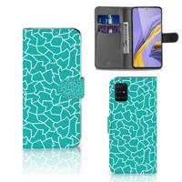 Samsung Galaxy A51 Hoesje Cracks Blue - thumbnail