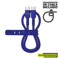 Kabel USB-C naar USB-C Muvit for Change Blauw 1,2 m - thumbnail