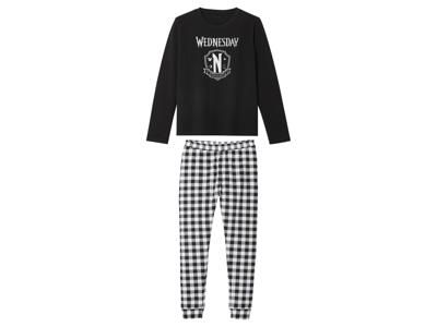 Kinderpyjama Wednesday (Zwart/wit, 158/164)