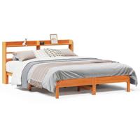 Bedframe zonder matras massief grenenhout wasbruin 150x200 cm - thumbnail