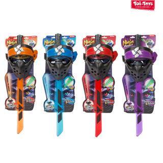 Toi-Toys Ninja lichtzwaard licht en geluid met schietfunctie en masker - paars