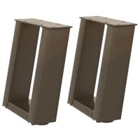 Salontafelpoten 2 st U-vormig 30x(30-31) cm staal naturel - thumbnail