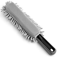 Velgenborstel Grijs Microvezel 34cm , set van 2 stuks - thumbnail