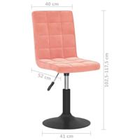 Eetkamerstoelen draaibaar 6 st fluweel roze - thumbnail