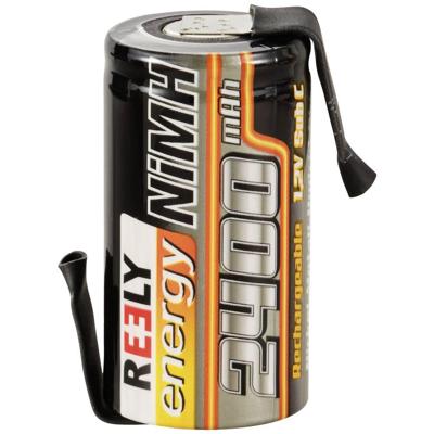 Reely Accucel NiMH Sub-C 1.2 V 2400 mAh Met soldeerlip Reely Accucel NiMH Sub-C 1.2 V 2400 mAh Met soldeerlip