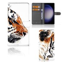 Hoesje Samsung Galaxy S23 Ultra Watercolor Tiger - thumbnail