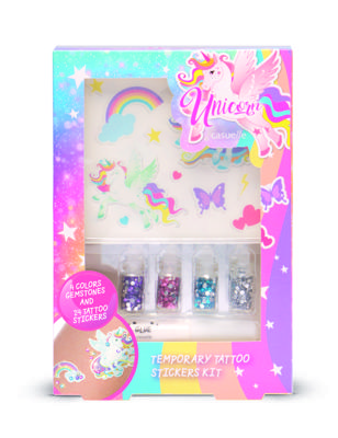 Casuelle Unicorn glitter body tattoo set