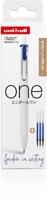 Uni-ball ONE gelroller 0,7 mm blauw, 1 roller + 3 vullingen - thumbnail