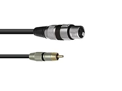 OMNITRONIC Adapter Cable XLR(F)/RCA(M) 0.2m bk