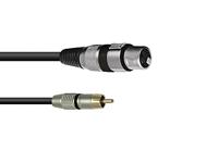 OMNITRONIC Adapter Cable XLR(F)/RCA(M) 0.2m bk - thumbnail