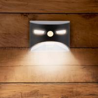 Solar wandlamp gaze op zonne-energie - moderne buitenlamp met bewegingssensor - thumbnail