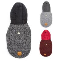 Hondenjas gevoerd met drukknopen - thumbnail